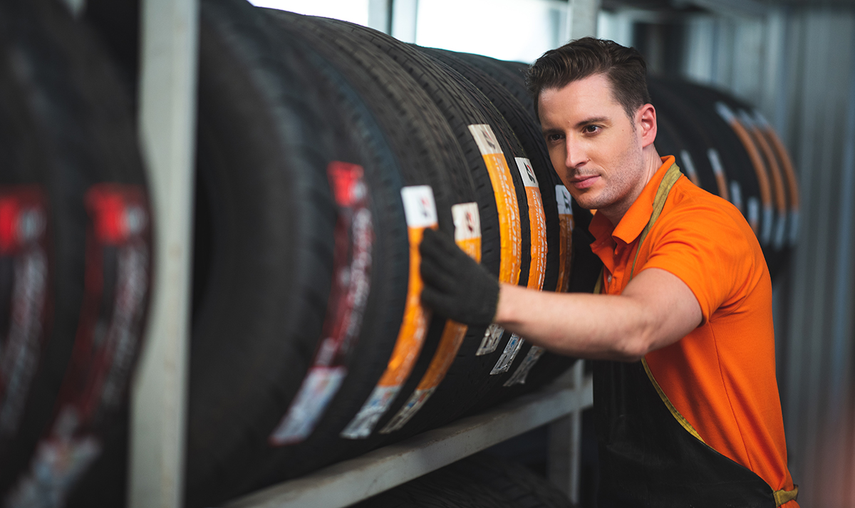 Tyres on a car